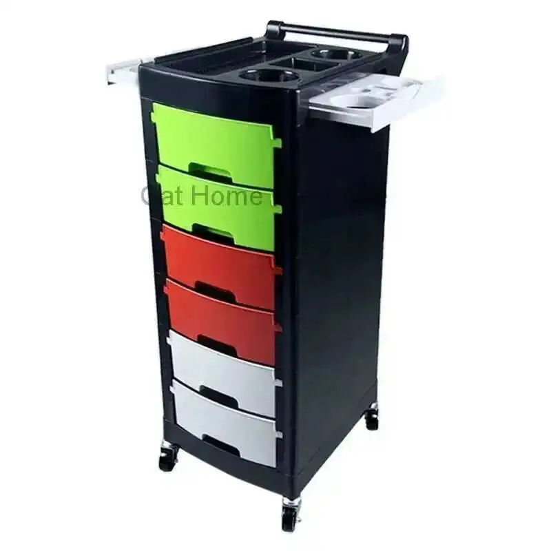 Tools Trolley Hair for Chair Salon Hairdressing Cart Beech Make Up Cosmetic Wheels Rolling Utility Furniture Professional Beauty