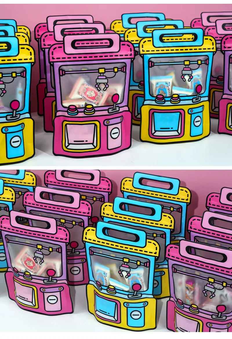 10 Stück/50 Stück Lebensmittelechte Cartoon-Puppen-förmige Süßigkeiten-Kekse-Snack-Versiegelungsbeutel Hochzeit Kindergeburtstag Party Geschenkbeutel – Detail 9