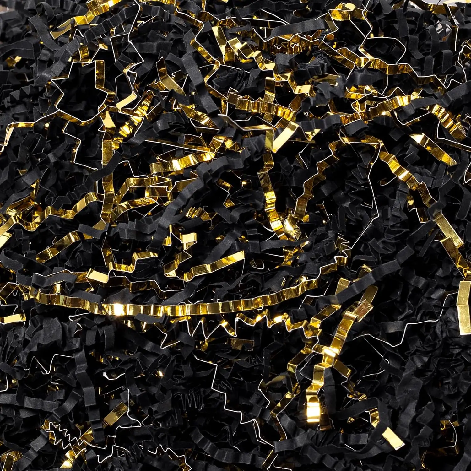 3.53 oz Mixed Double Sided Gold Crinkled Paper Shreds Gift Box Filler Raffia Shredded Paper Packaging Accessories