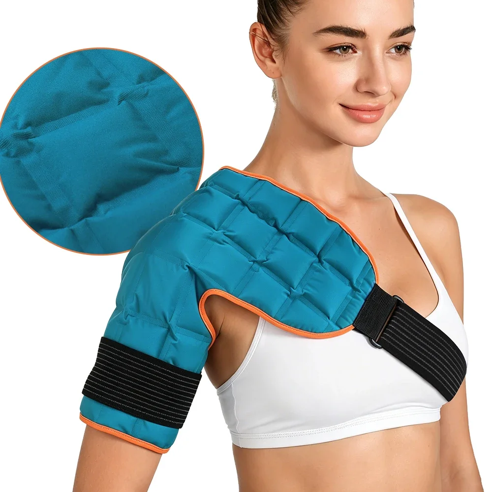 

Reusable Hot / Ice Pack for Shoulders Upper Back Discomfort Large Shoulder Ice Wrap Polymer Resin Cold Hot Compress Therapy