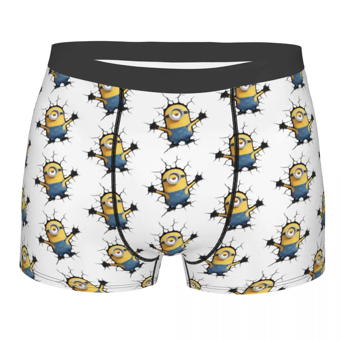 

Мужские трусы-боксеры с 3D-принтом в стиле аниме M-Minions, эластичные, с рисунком мультяшных персонажей