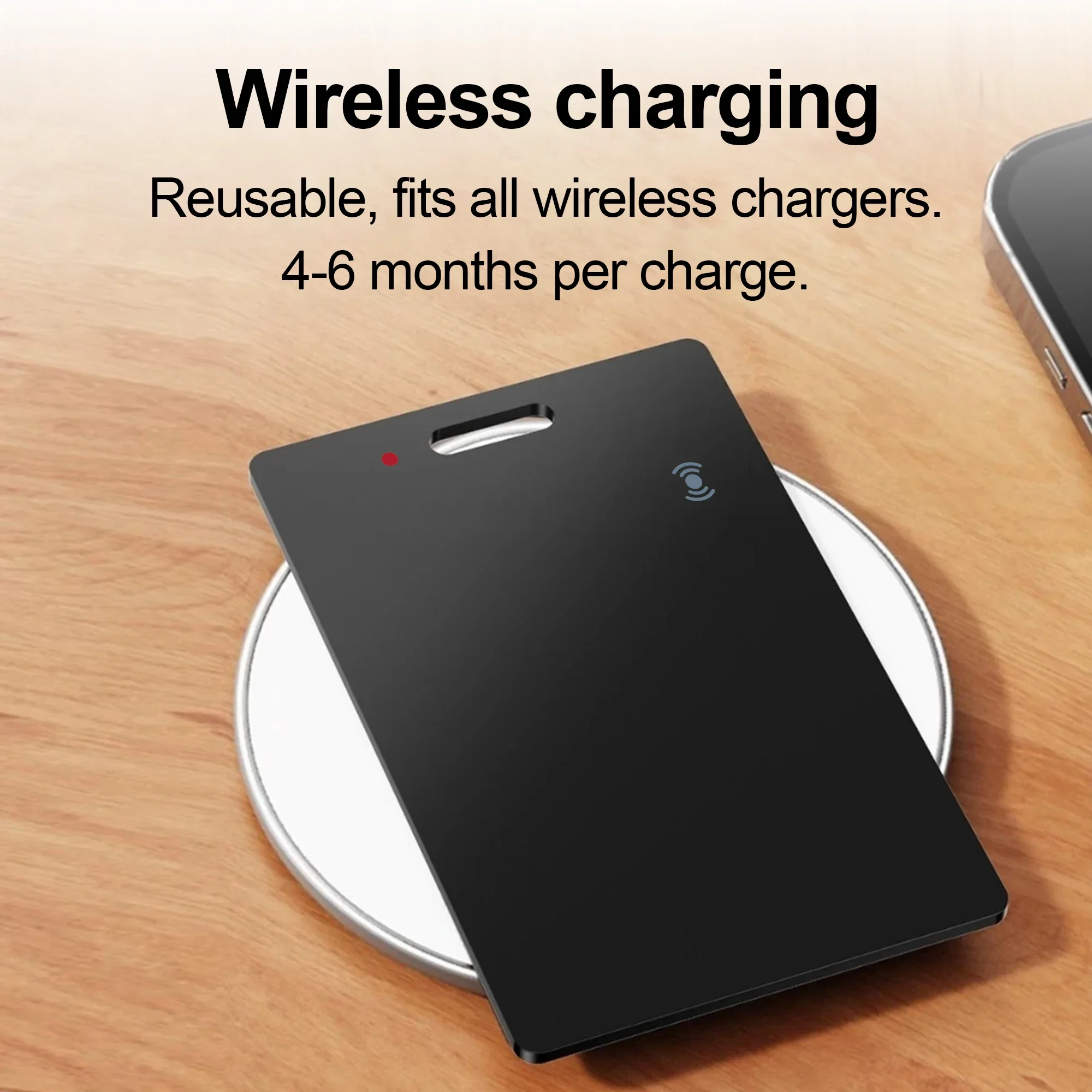 شاحن لاسلكي، محفظة مكتشف المفاتيح، بطاقة مضادة للخسارة، تتبع Google GPS، علامة موقع Android الذكية مع Google Find Hub Tracker