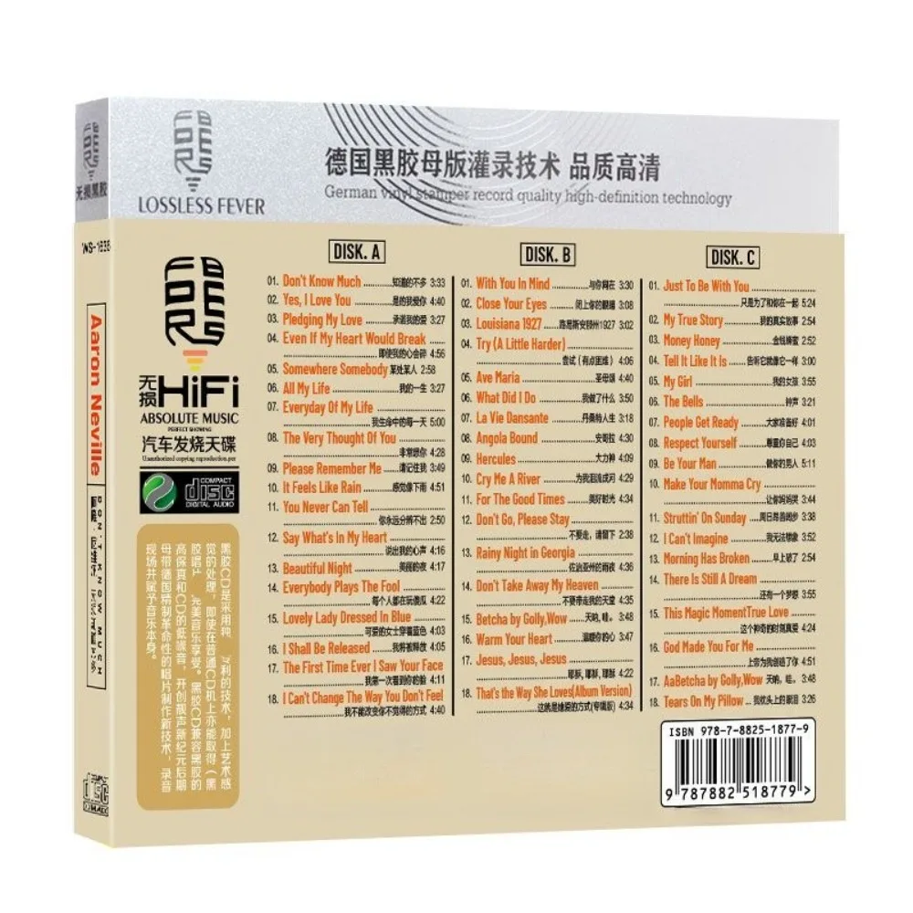 Aaron Neville 3CD - Western Classic Blues Love Songs Lossless Sound Car Play Disc Collection