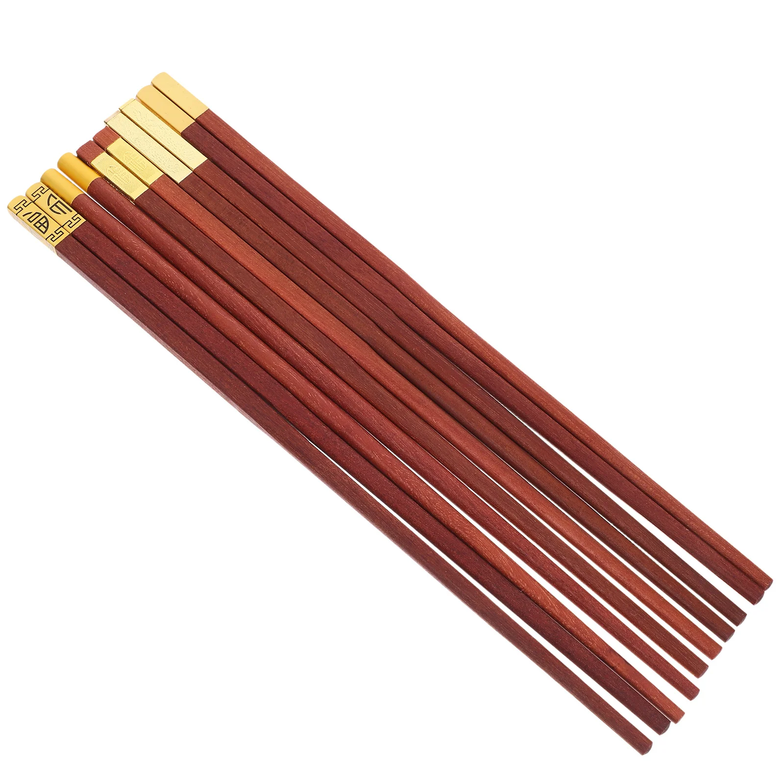 

5Pairs Chinese Wooden Chopsticks Premium Hardwood Intricate Designs Safe Comfortable Restaurant Household Use Elegant Gift Box