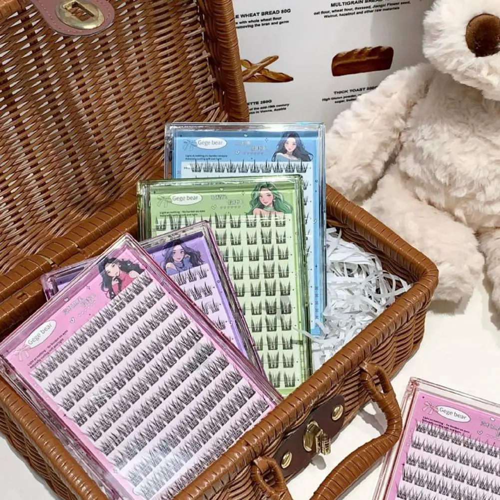 False Eyelashes Glue-free Sunflower Style Lazy-friendly Natural Dense Reusable  Segmente DIY Lashes Makeup Tool