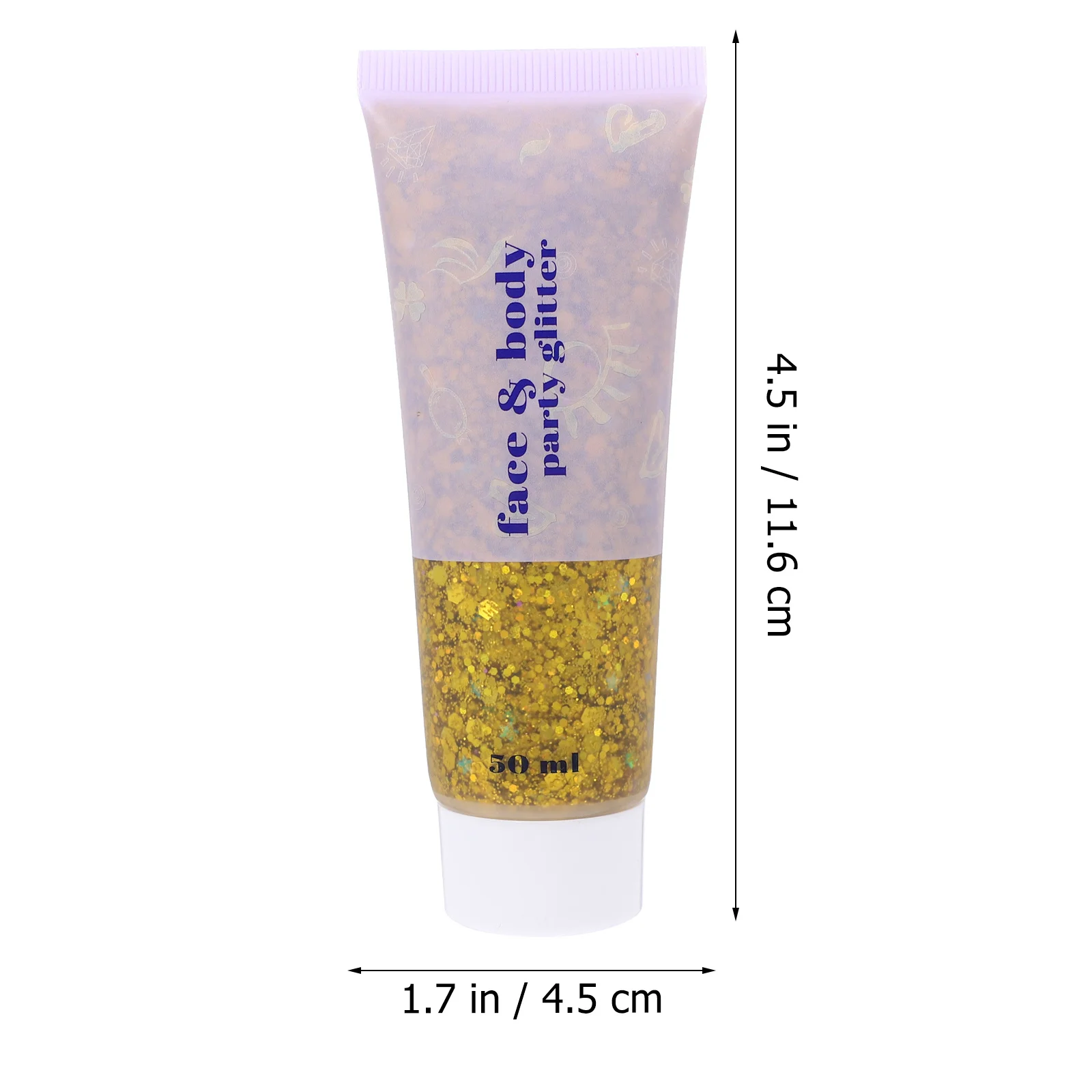 جل لامع ثلاثي الأبعاد 50 مللي مكياج شعر الجسم والوجه للنساء غطاء عين الذراع والساق والصدر والأظافر زينة احتفالية جل لامع للجسم