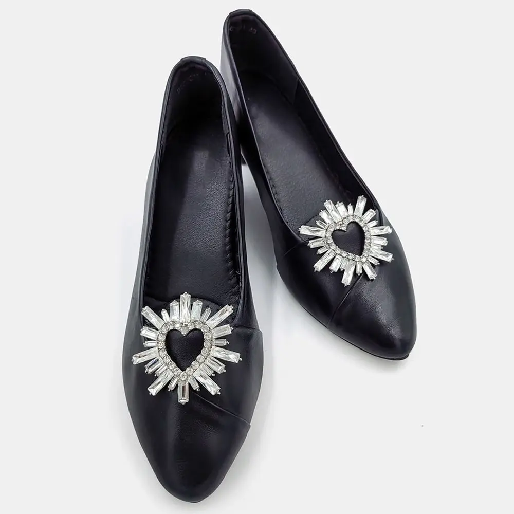 Clamp Wedding Bride Shoe Decorations Clip High Heel Glass Crystal Shiny Clips Removable Rhinestone Flower Charm Buckle Women