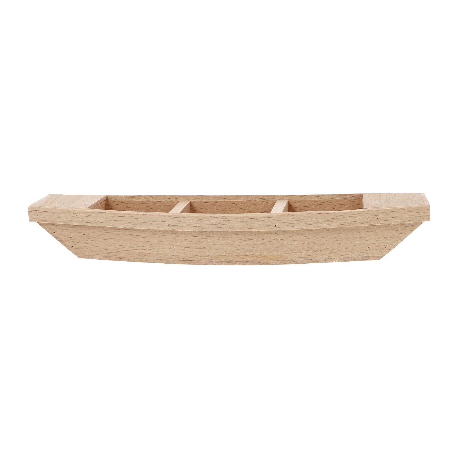 Miniature Wooden Boat Indoor Decoration Crafts Outdoor Garden Accessories Models Micro Landscape