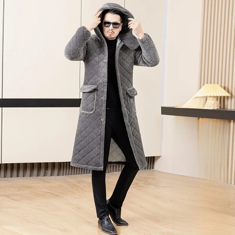 

Новое мужское теплое пальто на подкладке Extra Thi Fce, модная верхняя одежда Jaet, домашняя одежда, удлиненное хлопковое пальто Thi Cotton Coat