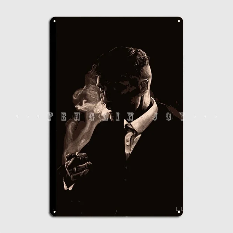 Tommy Shelby Smoking A Cigarette Poster Metal Plaque Cinema Living Room Cinema Customize Garage Decoration Tin Sign Poster