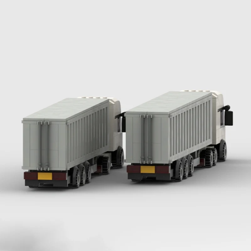 نموذج سيارة مدينة من قطع البناء، شاحنة نقل ثقيلة، تقنية تركيبية، هدايا للأطفال في العطلات، ألعاب تجميع