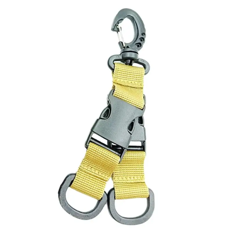 Nylon Webbing Keychain 360-Degree Rotation Carabiner Keyring Multi-Functional Outdoor Gear Key Ring Clip For Keys Cutter