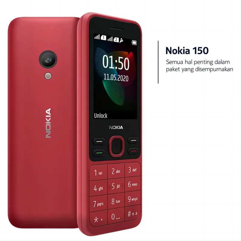 Brand new N0KIA 150 2020 dual-mode elderly mobile phone button student network function backup phone free lifetime warranty