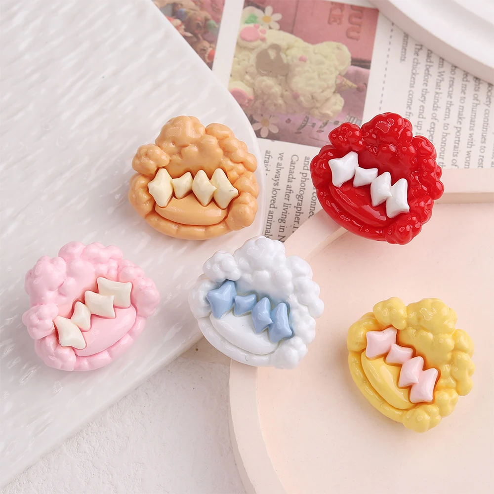2PCS 33x23x21mm 소파 시리즈 머리핀 Scrapbooking을위한 소형 플랫 백 수지 카보 숑 DIY 홈 장식 공예 액세서리