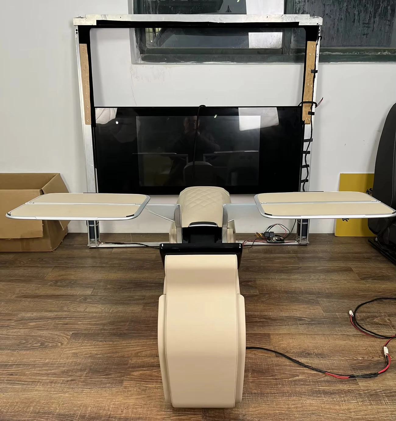 Ambient Light  Folding Table and Touch Screen Armrest Box for Benz Vito Vclass W447 V250 V300 Mpv