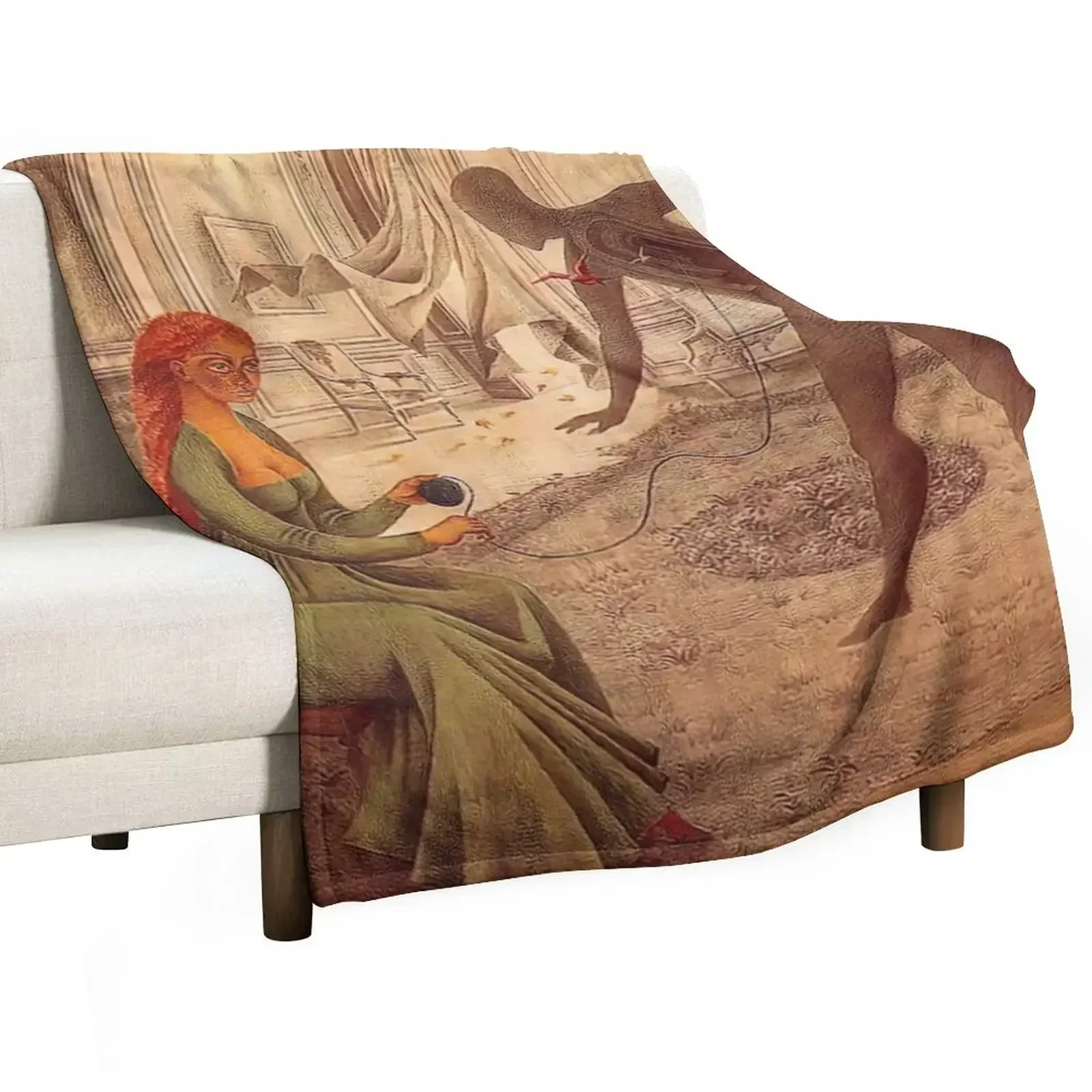 

Dead Leaves by Remedios Varo Throw Blanket Designers manga Tourist Polar Blankets