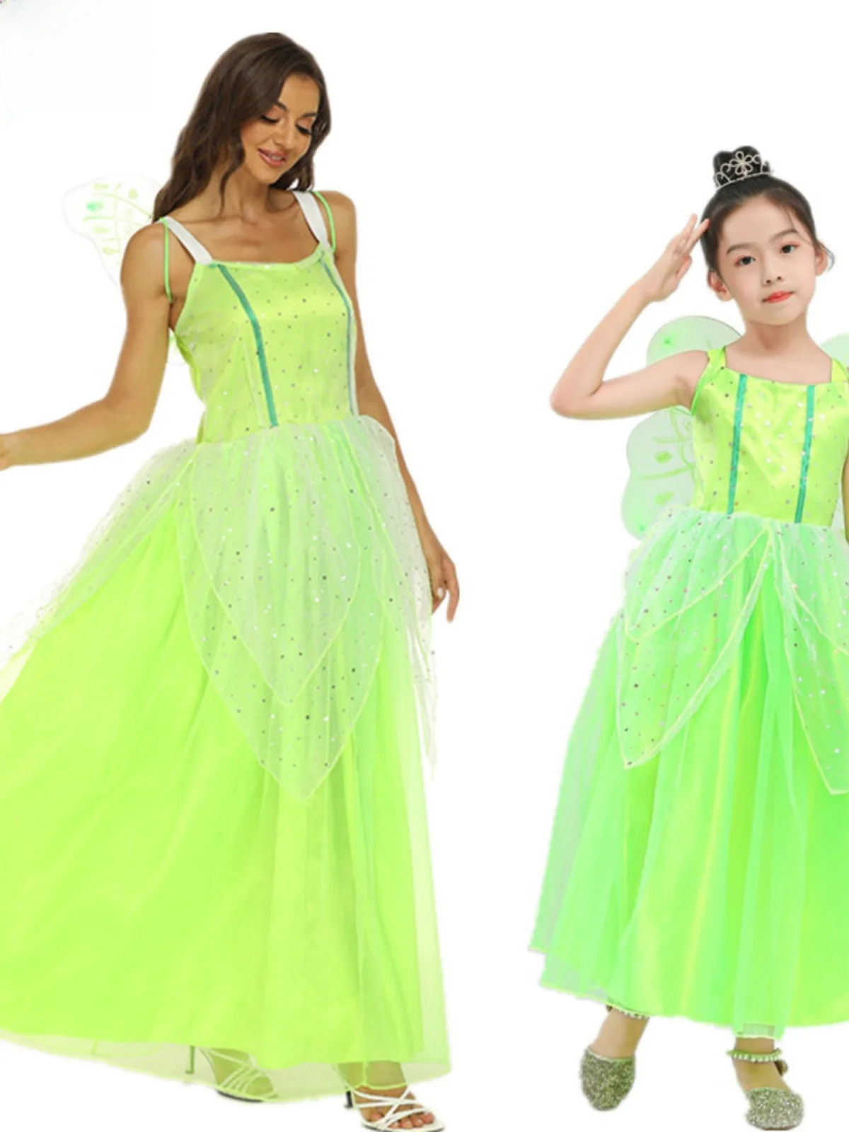 

Adult And Child Halloween Costume Fairy Dress Cartoon Fairy Skirt Stage Performance Outfit Polyester Traditional ...