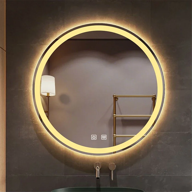 Handicraft LED Smart Bathroom Makeup Mirror Adjustable Warm Natural Make up mirror with lighting bathroom accessories GY