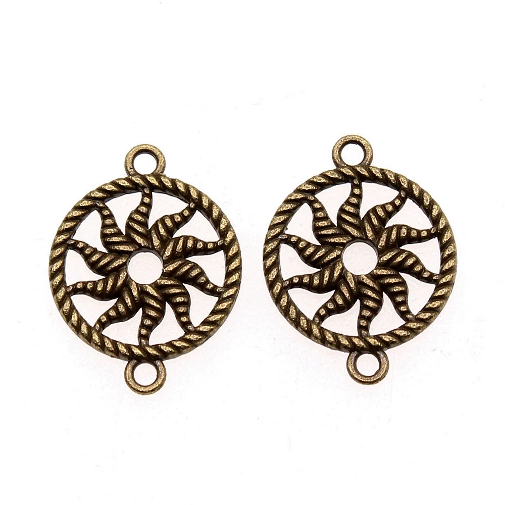 Circular Geometric Connector Components Couple Pendants Handmade Jewelry Materials