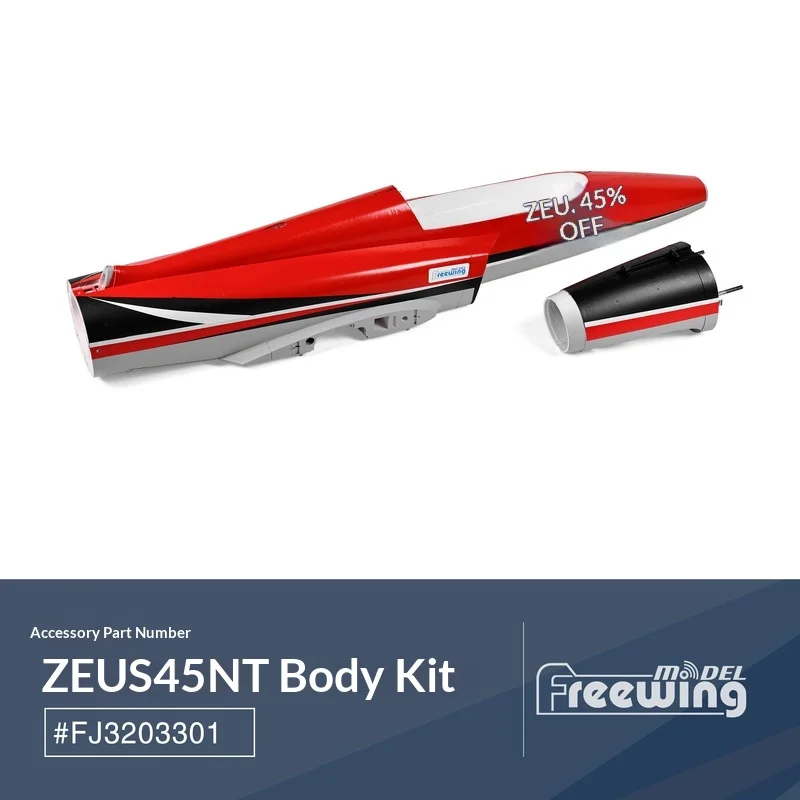 Freewing Zeus Turbojet Accessori originali, Fusoliera, Ali principali, Copri naso, Carrello di atterraggio, Serbatoio carburante, Accessori per tubi olio