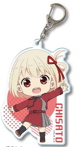 Game Inoue Takina Kurumi Nishikigi Chisato Nakahara Mizuki Keychain Doll Anime Acrylic Keyring Pendant for Gift