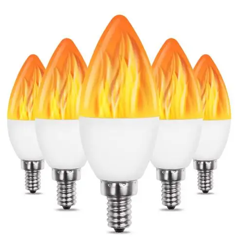 E12 E14 E27 bombillas LED de llama candelabro LED de 3 modos 2 vatios AC85V-265V 220V 110V luz con efecto de llama parpadeante para decoración
