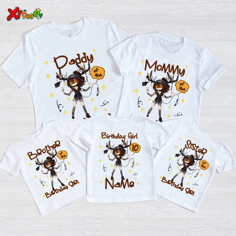 

10th Birthday GirlTShirt Family Matching Outfits Kids Personalized Name Teen Girl Party T-shirt 12th 11th 15th 10 14 12 Year Old