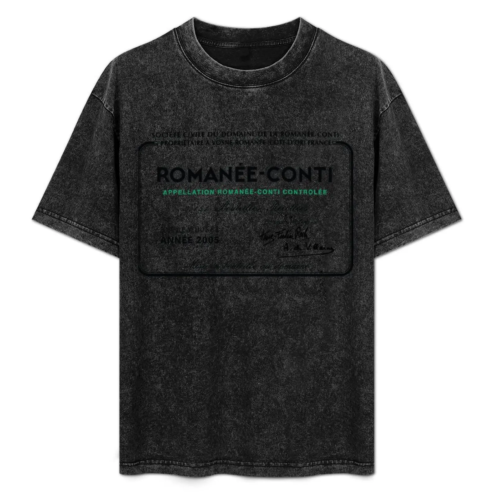 

Domaine Romanée-Conti Label T-Shirt black cotton t-shirt plain for man package t shirt man plain T-Shirt
