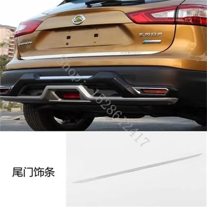 For nissan qashqai j11 2016 2017 2018-2022 rear styling Stainless steel trunk tailgate decorative strip Car Accessories