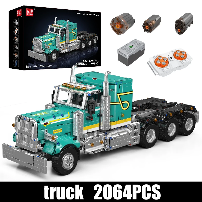 Mould King 13201 Technische Auto Speelgoed RC Amerikaanse Truck Bouwblok Gemotoriseerde Techniek Truck Steenset Kinderen Kerstcadeau - afbeelding 1