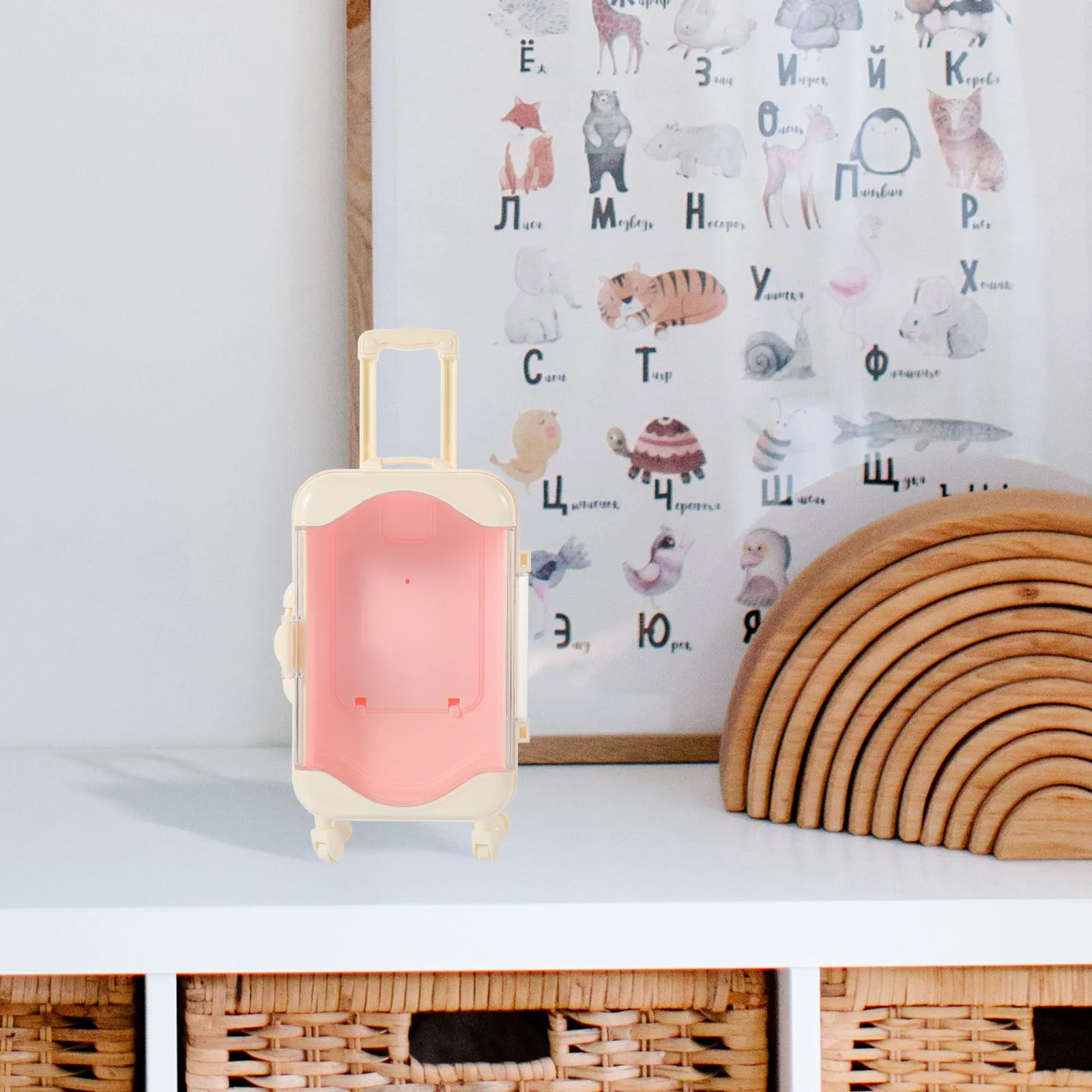 

Miniature Suitcase For -Resistant -Eye Coordination Development Mini Luggage Case Playset House Decor