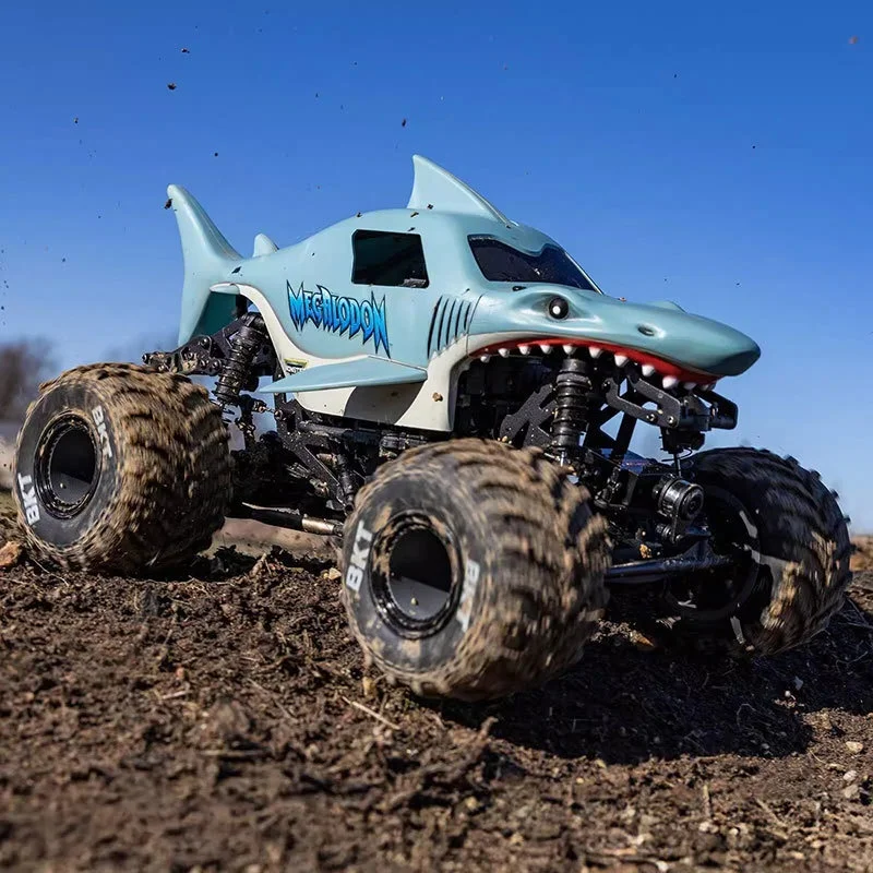 Losi Megalodon 1/18 Mini LMT Remote Control Monster Truck Four Wheel Drive Brushed 2S Solid Axle Off Road For Adult Hobbyists view 4