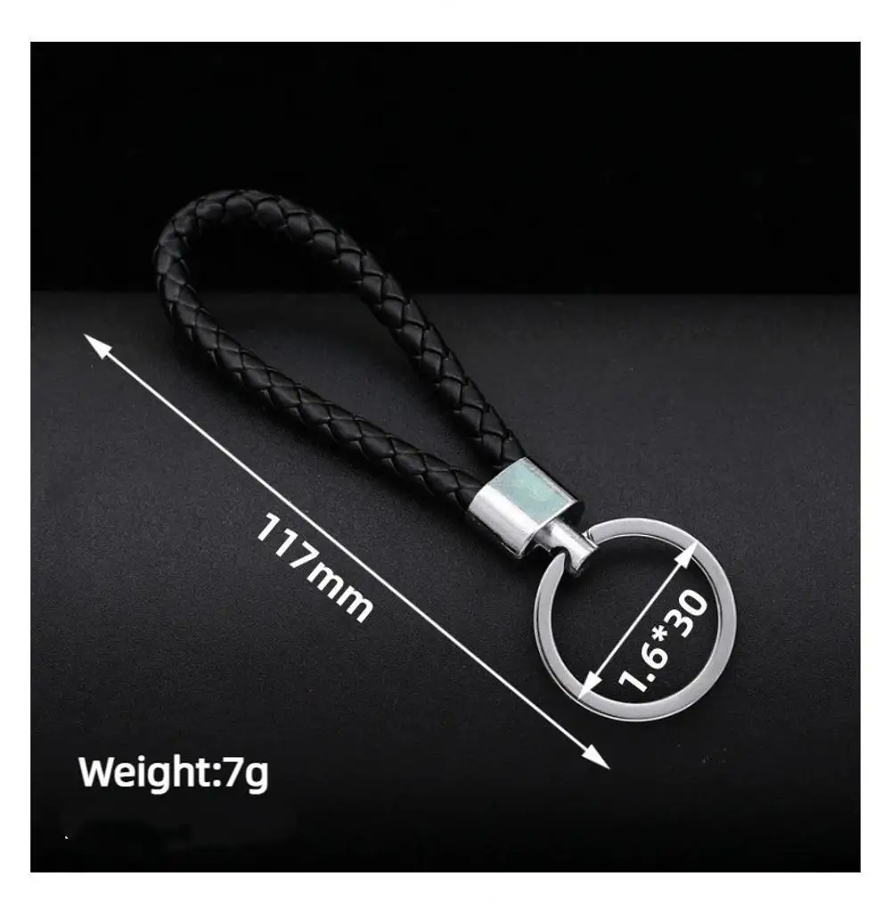 10-100PCS Wholesale PU Leather Braided Woven Rope Keychain DIY Bag Pendant Key Chain Key Car Trinket Keyring Women Gift Jewelry view 6