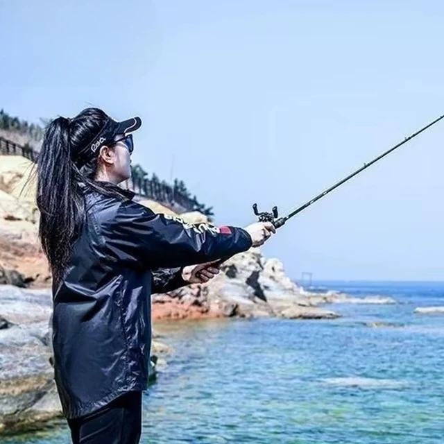 أبو غارسيا 1.98 متر 2.13 متر 2.29 متر ألياف الكربون الغزل الصيد ظهرت قضيب مع المحيط قضيب لصيد الأسماك