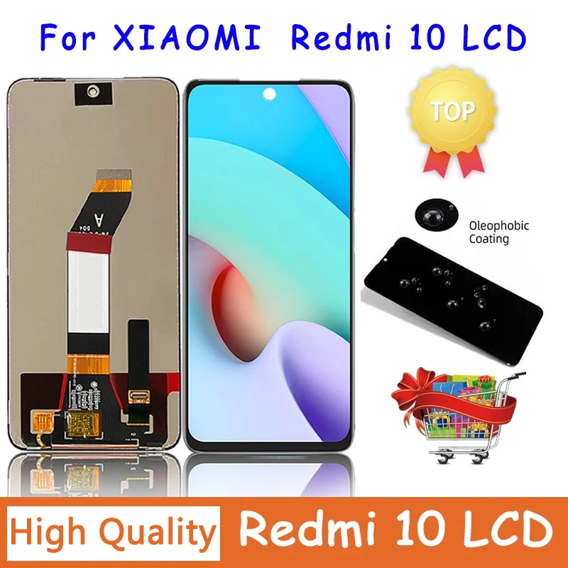 100% Tested For Xiaomi Redmi 10 Prime Display Touch Screen Digitizer Assembly For Redmi 10 LCD Redmi10 2022 Display