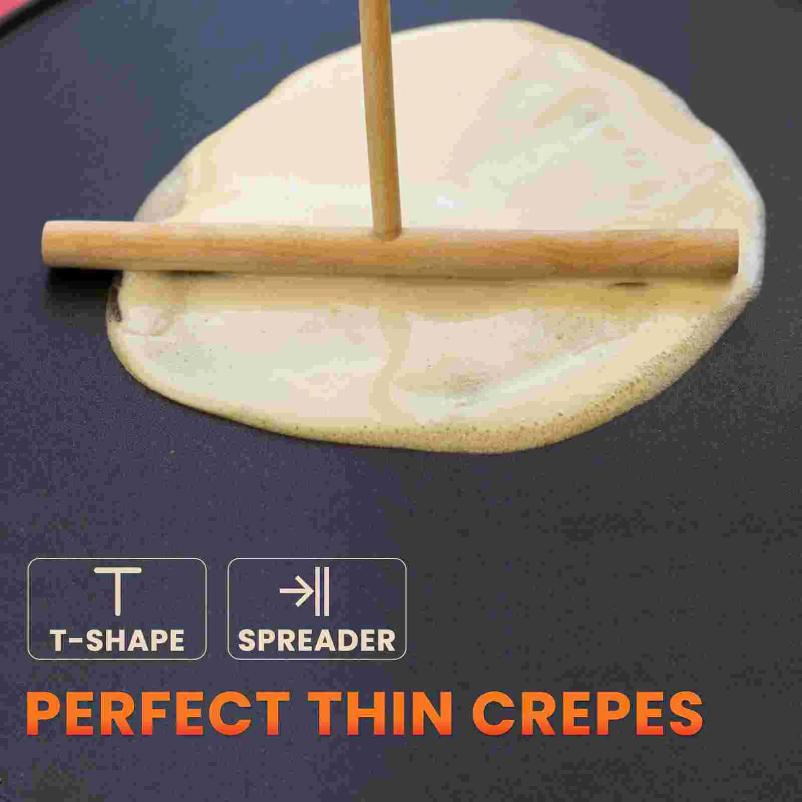 Kitchen Gear Pancakes Crepe Spreader Tool Maker Rake Spatula and Fried Eggs Tortilla