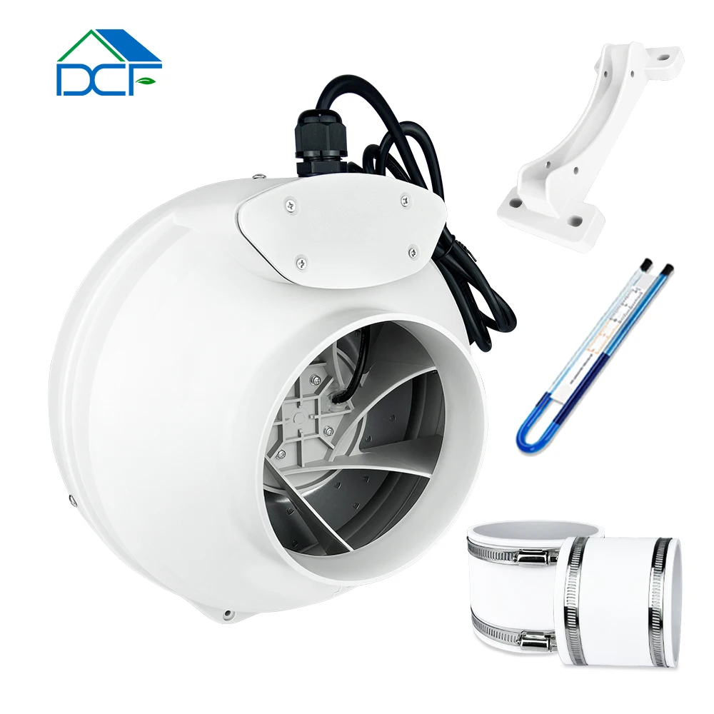 Best Selling ODM/OEM 8inch 200mm Large Air Flow Growing Hydroponics Indoor Silent in Line Duct Fan Exhaust