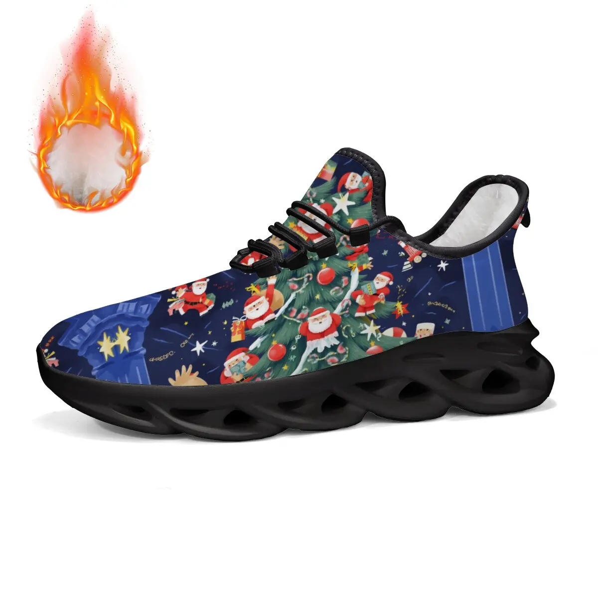 

New 2025 Men Running Shoes Lightweight Sneakers for Men Comfort Shoes for Man Christmas Print Breathable Outdoor Sports Shoes