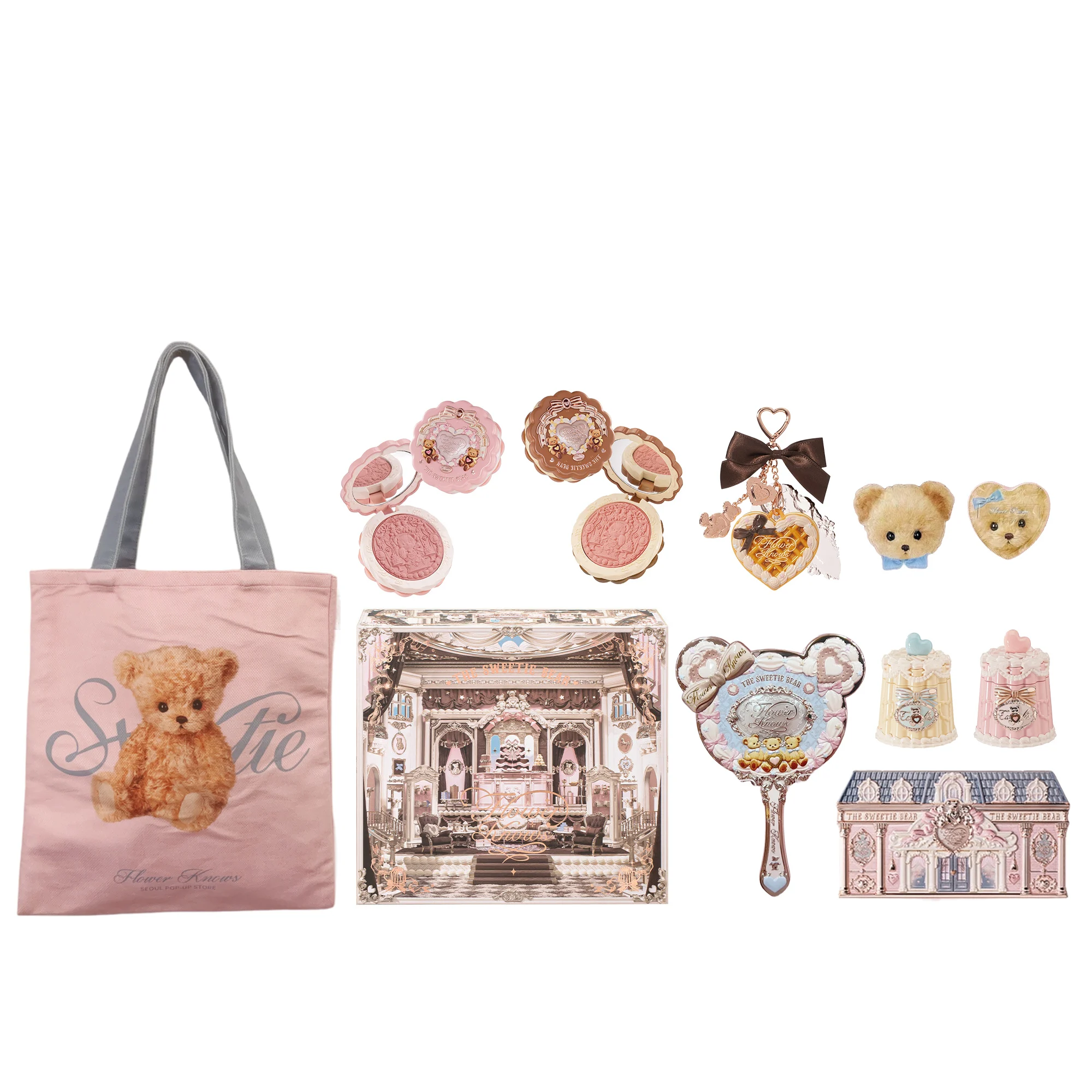 フラワーノーズ ポップアップストア メイクアップコレクション 長持ちする発色の良いシマーマットアイシャドウ ブラッシャー リップグロス クリスマスビューティーギフト