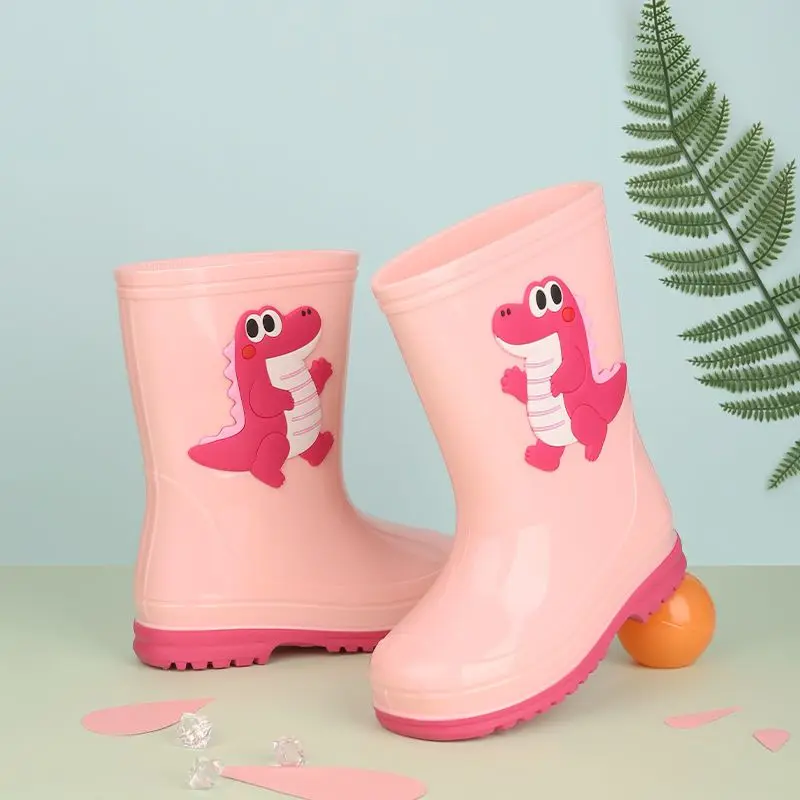 

Premium Kids Waterproof Rain Boots Cartoon Design for Girls Outdoor Kindergarten School Active Shoes Comfortable Water Shoes