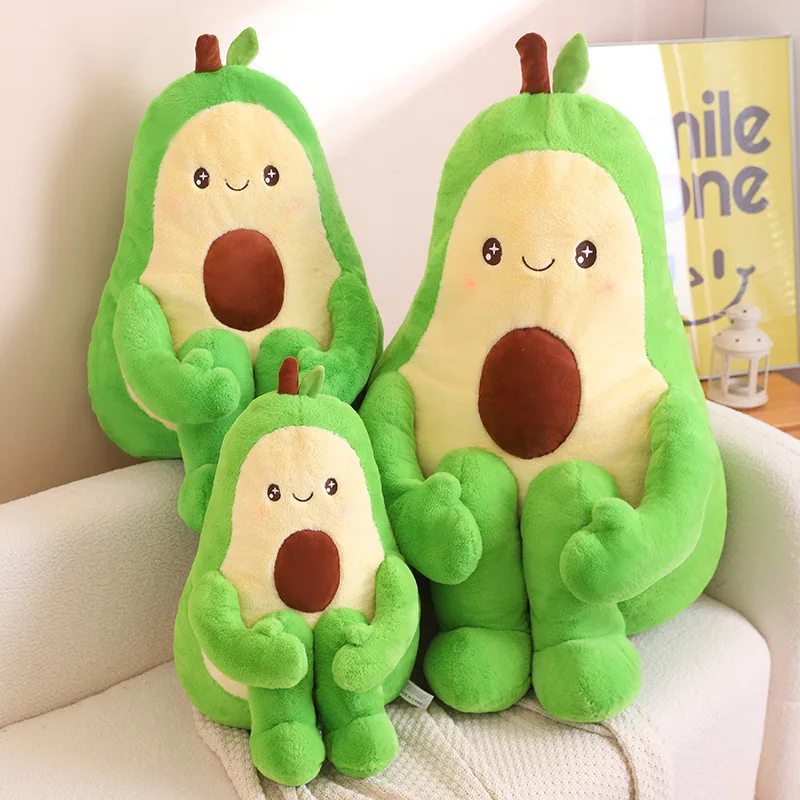 

New Cartoon Avocado Plush Pillow Toys Cute Stuffed Plants Fruits Avocado Plushies Doll Anime Soft Kids Toys for Girls Room Decor