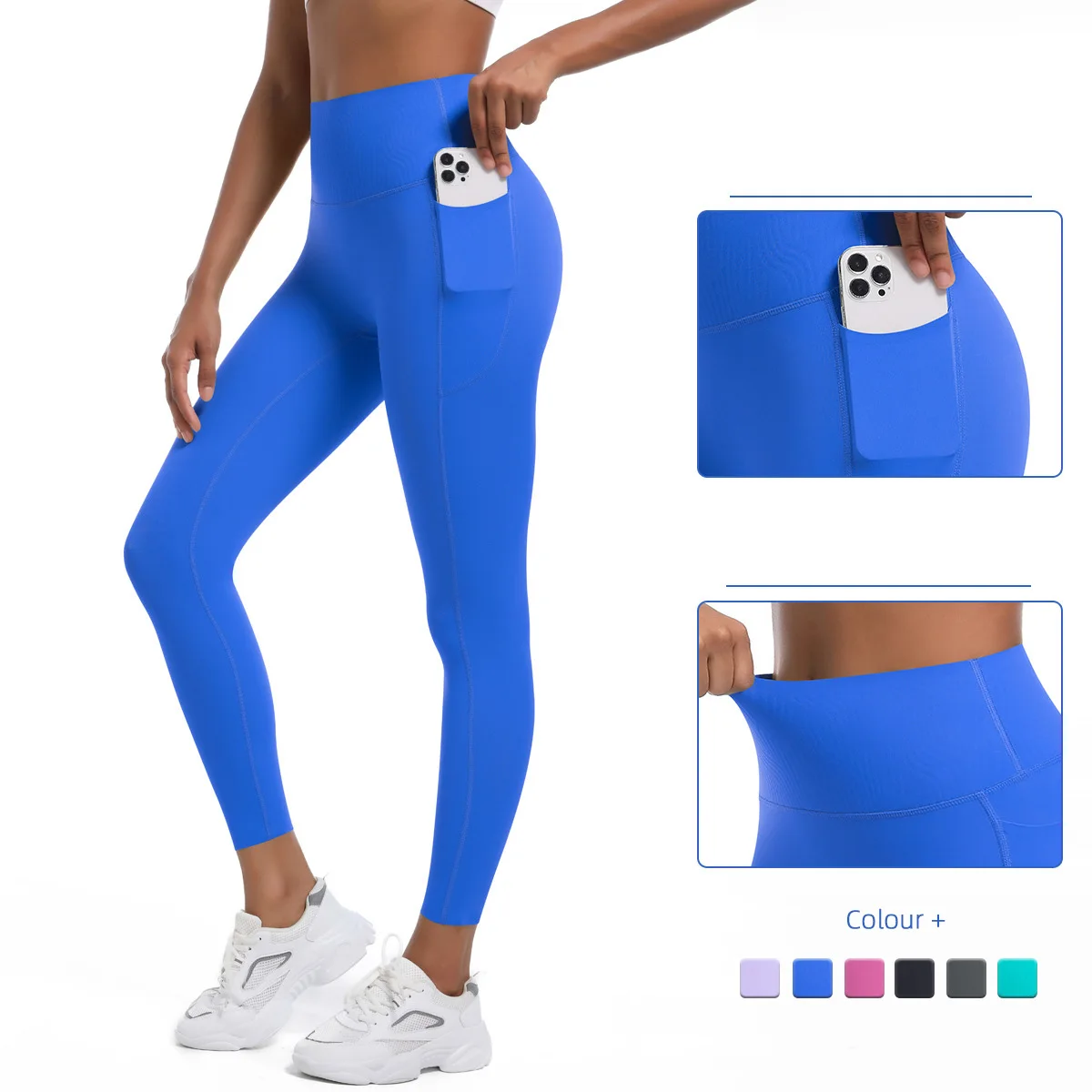 

Yoga Pants Sports Leggings Women With Pocket Exercise Running Fitness High Waist Seamless Gym Legging Women Workout Tights Pants