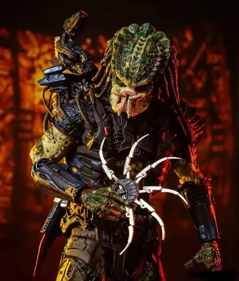 NECA Predator VS Alien Armored Lost Predator Action Figure Ultimate Armor Lost Hunter Predator Alien Hunter Series Model Toys