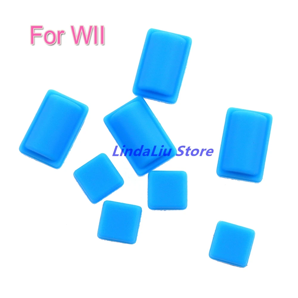 1 세트 교체 하우징 미끄럼 방지 피트 패드 Wii 고무 피트 커버 고무 패드 용 하단 커버
