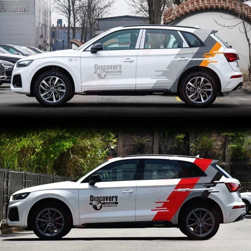 

Car Body Side Vinyl Stickers FOR Audi Q3 Q5 Q7 Made customization modification sports Decals