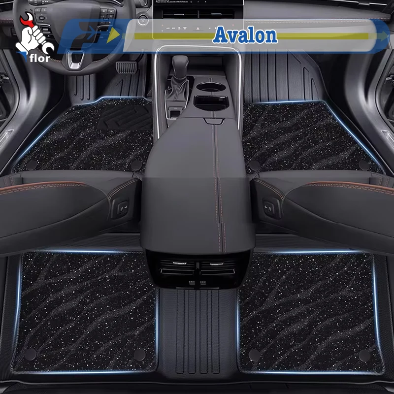 

Автомобильный напольный коврик с левым рулем Toyota Avalon 2019-24, индивидуальный коврик для ног с полным объемным звуком, внутренняя защитная подкладка, напольная подкладка