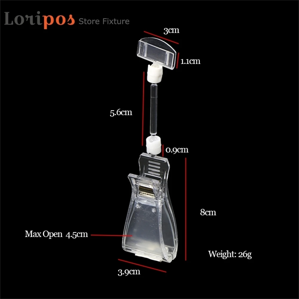 Clear Pop Merchandise Plastic Sign Signage Paper Card Display Price Label Promotion Small Clips Holders In Retail Shop