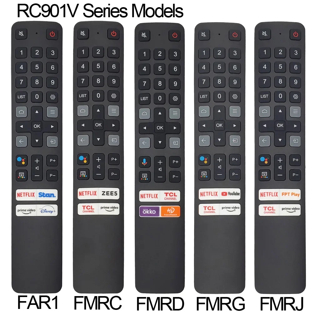 Control Remoto por voz RC901V FMRD, Control Remoto por voz para TCL Smart TV, RC901V FAR1 FMRC FMRD FMRG FMRJ