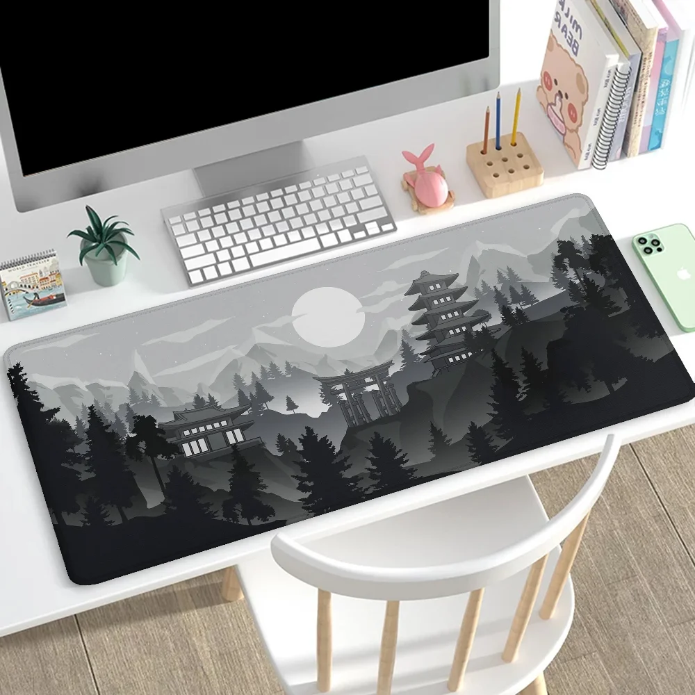 Estilo japonês mouse pad, 900x400, tamanho grande, para computador, pc, acessórios para jogos, para desktop, teclado, diy