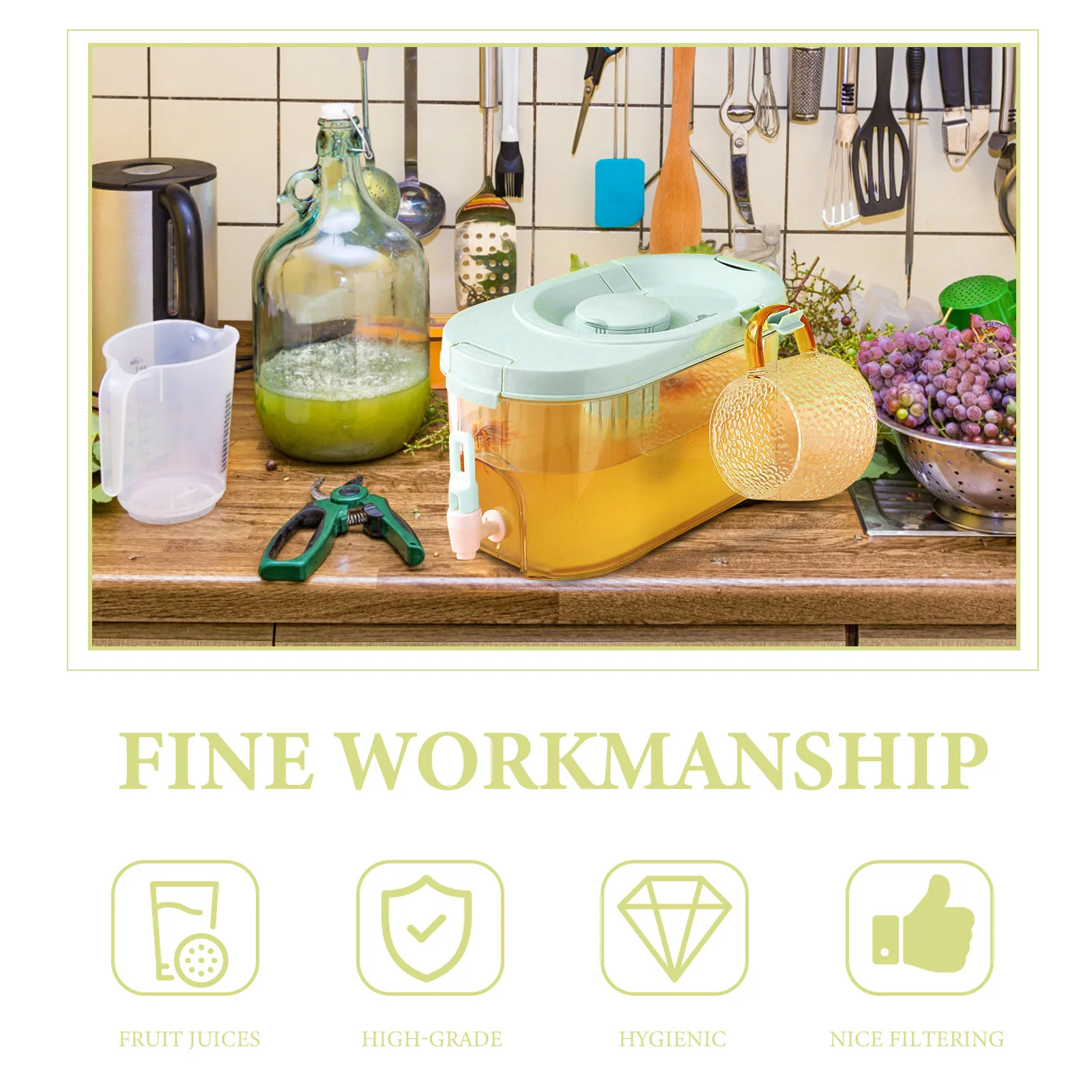 

Cold Water Container High Grade Materials Long Lasting Fruit Tea Infuser Smooth Pouring Suitable for Various Occasions Home